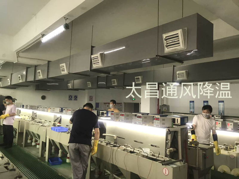 東莞某電鍍車(chē)間環(huán)?？照{(diào)降溫案例
